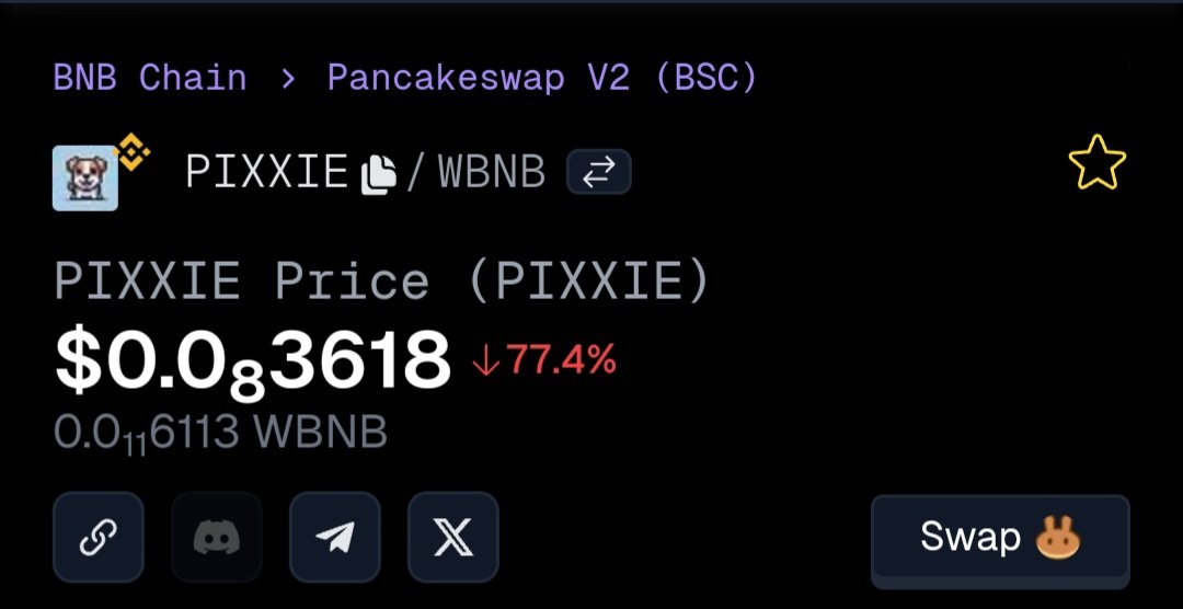 PIXXIE_bsc's tweet photo. 🐶PIXXIE is now listed on Gecko Terminal:

https://t.co/pfbinP43aH

#bsc #eth #bnb #pancakeswap https://t.co/dqjMSvLRUv