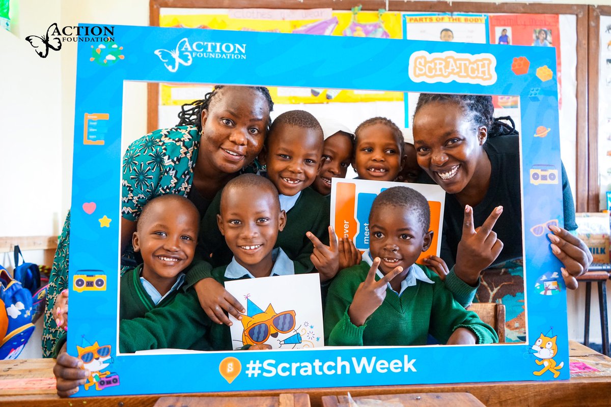 TheActionKenya's tweet image. We have a tradition of celebrating #ScratchWeek every year, and this year was no exception! Our series of activities focused on promoting digital literacy and coding skills. On the first day, we visited Old Kibera Primary School, a valued partner in our Somesha program.