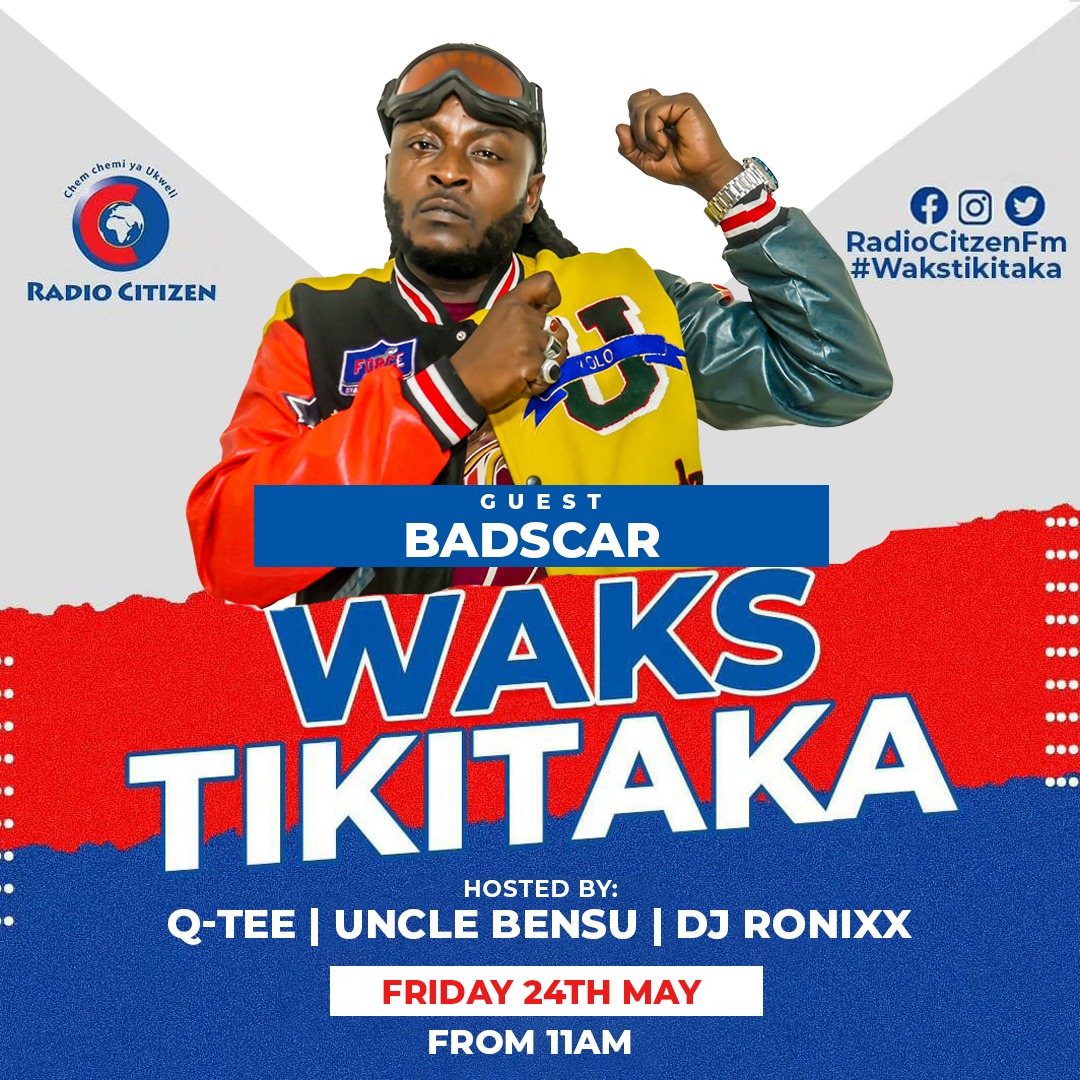 Kwenye #WaksTikiTaka leo tunapiga story na Badscar. Uko ndakas? Unakemba show ukiwa wapi? #WaksTikiTaka / @AQtee @bensu_mk @Ronixxthedon #RadioNumberOne