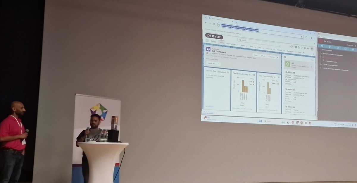 OnThePeiroll's tweet image. Damn it got lost in Berlin and missed keynote! But here for #demojam 🥳

Just in time to watch @ProvarTesting show what to do when Salesforce release could break something! (that never happens riiiight?) 😁

#WSO24 #WirSindDreamin