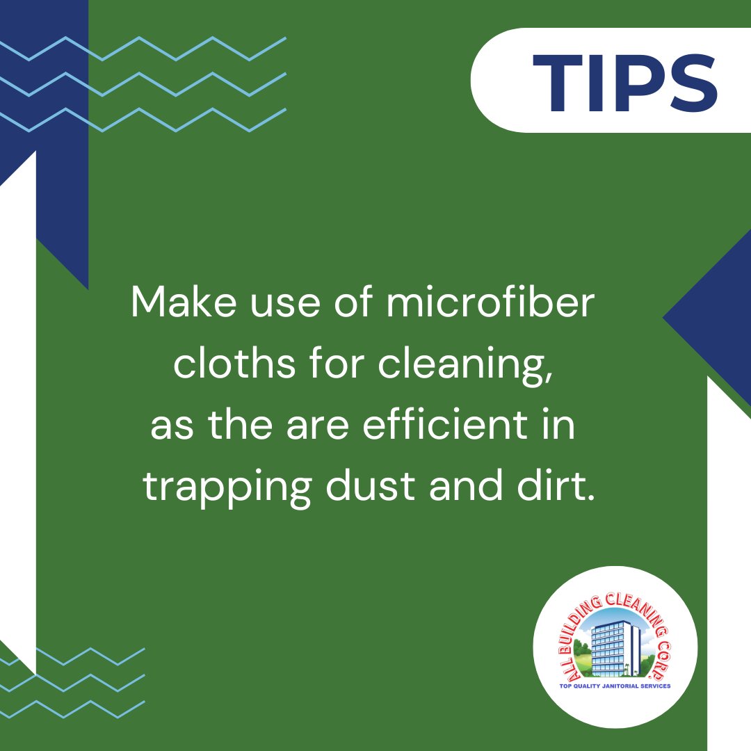 MiamiDadeClean's tweet image. Utilize microfiber cloths for effective dust and dirt capture during cleaning.

#cleaningprotips #janitorialsolutions #hygienicworkspace #officemaintenance #cleanandtidytips