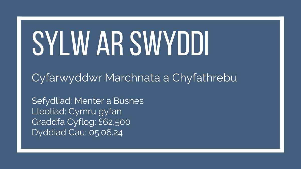 Cyfle gwych i ymuno â thîm arweinyddiaeth @menterabusnes 👇

🔗goodsonthomas.com/view-job/17114… 

#SYLWarSwyddi #Marchnata #Cyfathrebu