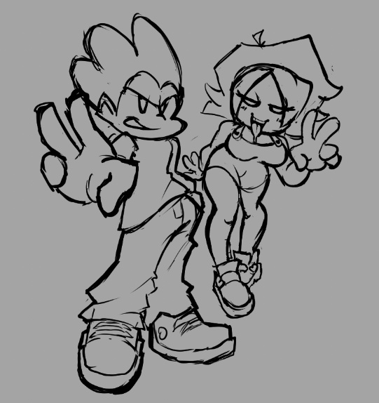ZOM_BUR's tweet photo. Pico and nene sketch
#newgrounds #fnfnene #picofnf #fridaynightfunkin #FNFWeekend https://t.co/2b33Vtp1Hd