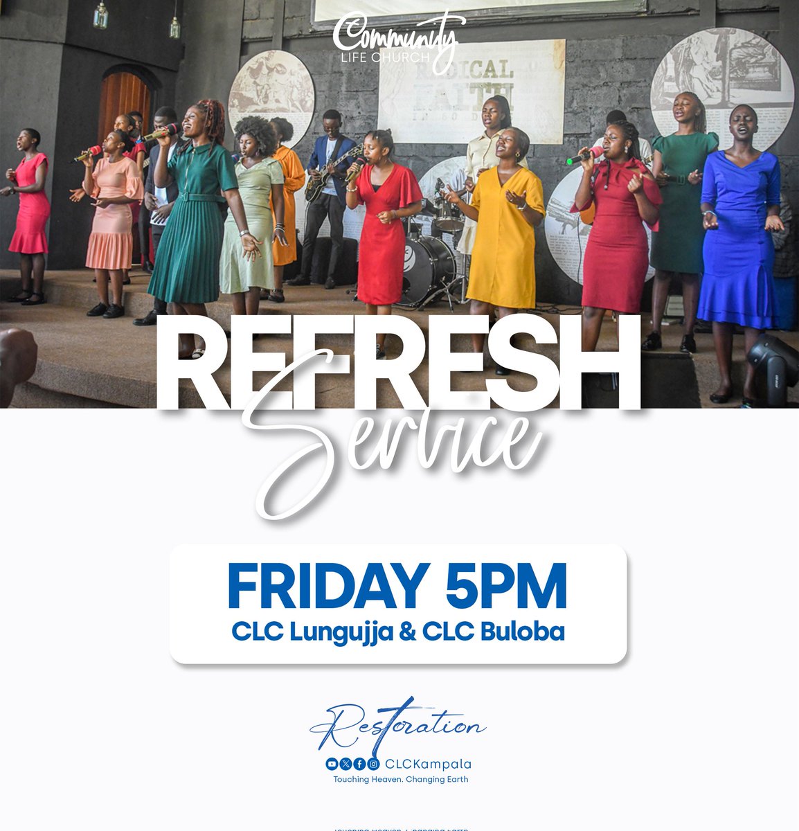 ☕🫖🥪🥩
AND SINCE IT IS TODAY..

You only have to be present. The King's table is full of all the refreshments that you need.

You only have to take your place and eat.

Join us today at 5PM and let's get refreshed in His presence.

#RefreshFridays
#CLCKampala