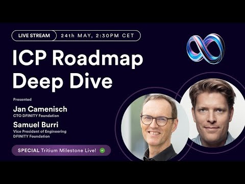 C H A I N F U S I O N L I V E Join CTO @JanCamenisch and VP of Engineering @samuelburri from DFINITY for a special edition of Chain Fusion Live. Celebrate the new #ICP Roadmap, Tritium milestone, and all things Chain Fusion. Today, at 2: 30 PM CET youtube.com/watch?v=vYNsAY…