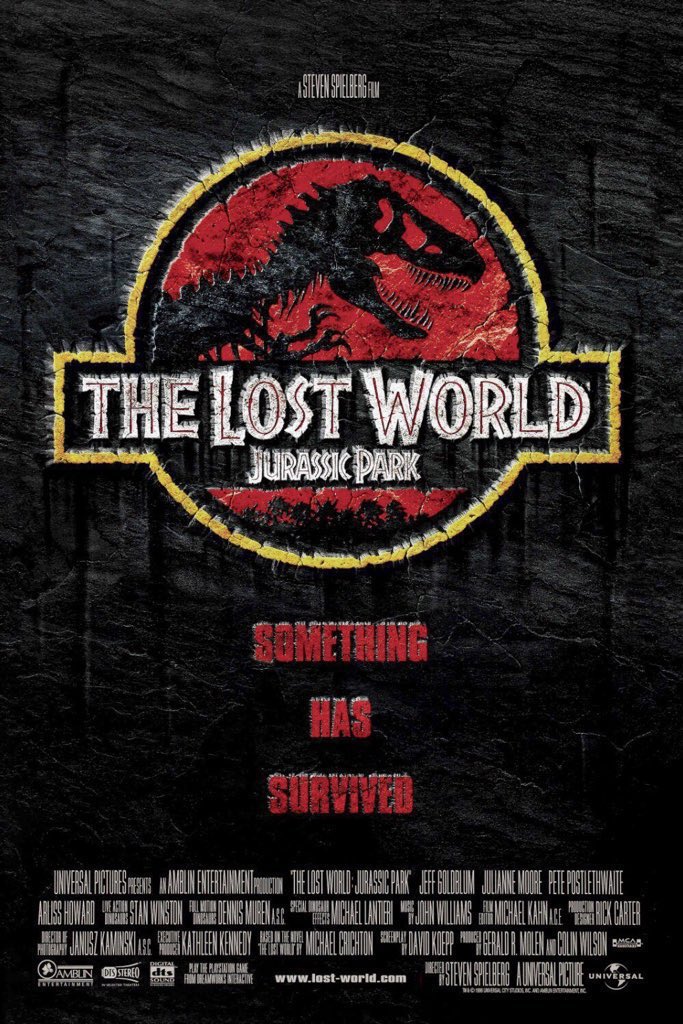 🎬MOVIE HISTORY: 27 years ago today, May 23, 1997, the movie 'The Lost World: Jurassic Park' opened in theaters! #JeffGoldblum #JulianneMoore #PetePostlethwaite #ArlissHoward #RichardAttenborough #VinceVaughn #VanessaChester #RichardSchiff #ArianaRichards #JurassicPark
