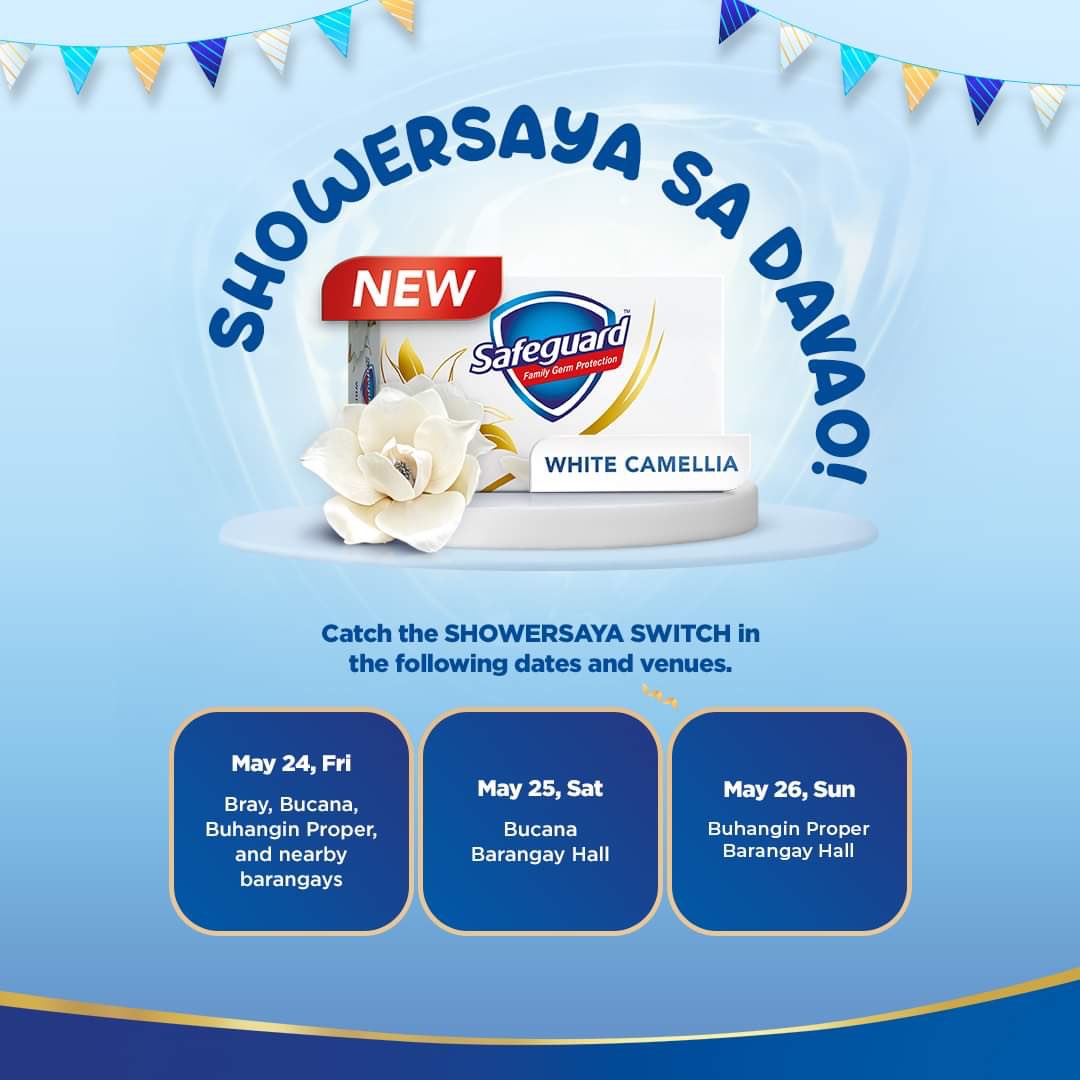 leismblnxoxo's tweet photo. Nag enjoy ka na, may free Safeguard White Camellia ka pa! Kaya naman makijoin na sa #SafeguardShowerSayaSaDavao! https://t.co/AnITuHJ1rC