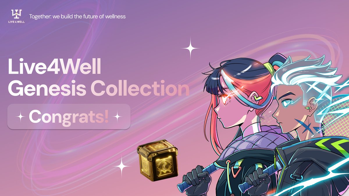 🎉 Live4Well Genesis Collection Sale Ends

A huge shoutout to everyone who joined in! 💖

✨A recap of Genesis holder exclusive perks:
- $VI 🪂
- Future collection 🪂
- Swap Sweat Points into $VI
- 3X Farming Point Booster
- Multinational fitness room passes and classes
-