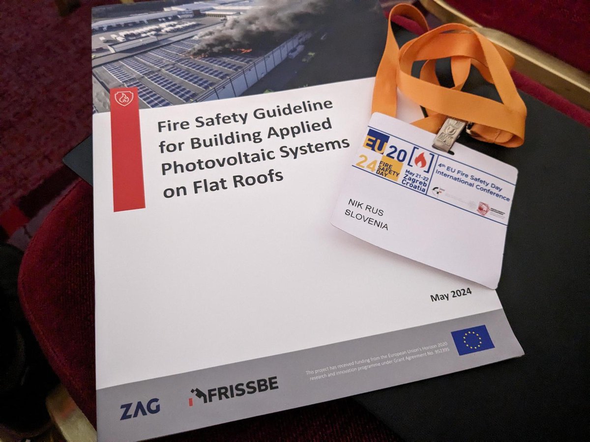 Check out the latest news on our website! 📰 <a href="/rusovnik/">Nik Rus</a>  and Aleš Jug represented #FRISSBE at the 4th EU Fire Safety Day International Conference at Zagreb. Read all about it here: frissbe.eu/news/dr-ales-j… #FireSafety #EUConference #H2020 #Innovation #PVguidelines #batteries