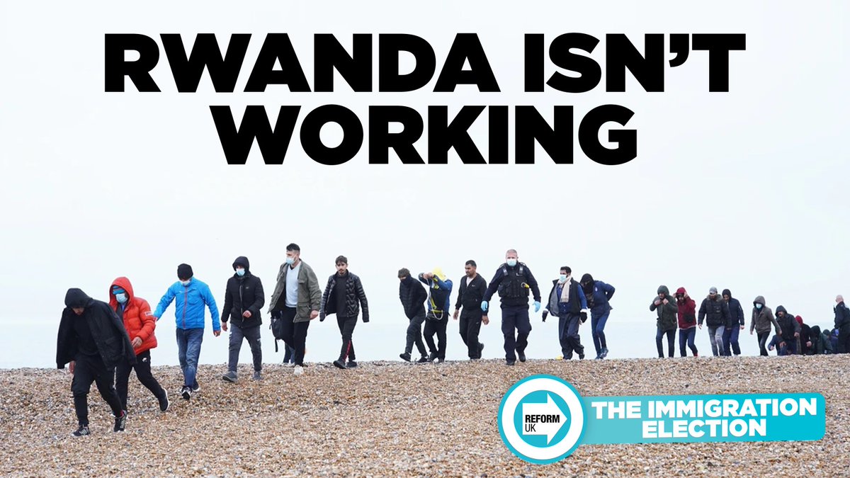 Rwanda is not working! The Tories have betrayed us all. Only Reform UK has a plan to stop the boats. 🗳️ Vote Reform UK on 4th July.