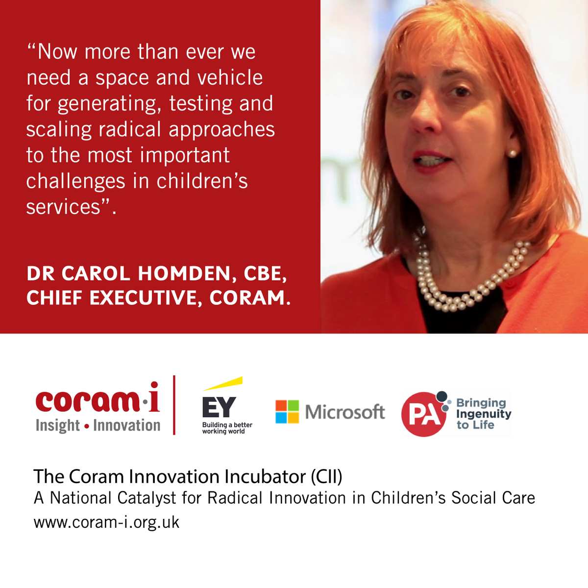 The @Coram Innovation Incubator bring together local authority partners & @MicrosoftUK_@EY_UK I @PA_Consulting to co-create radical solutions for  some of the challenges facing vulnerable young people. Watch our free webinars to find out more: coram-i.org.uk/coram-innovati…