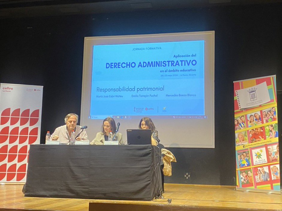➡️ Comenzamos la segunda sesión de la Jornada “Aplicación del derecho administrativo en el ámbito educativo”, con la ponencia sobre “Responsabilidad Patrimonial”, en el Teatre “El Sindicat” de La Nucía.
#CEFIRE #FormacióndelProfesorado
