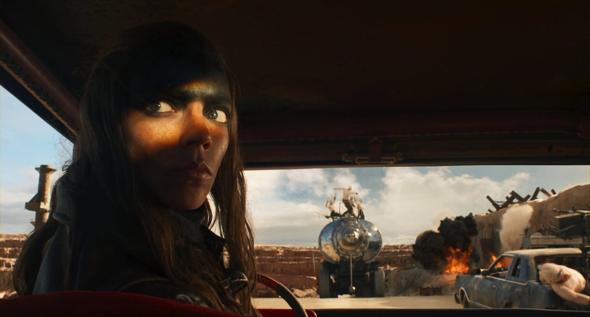I want to collect more thoughts first, but my current ranking of favorite to least favorite of the Mad Max films stands at:

1. Fury Road
2. The Road Warrior
3. Furiosa
4. Mad Max
5. Thunderdome

Really liked Furiosa overall, desperately want to double feature it with Fury Road.