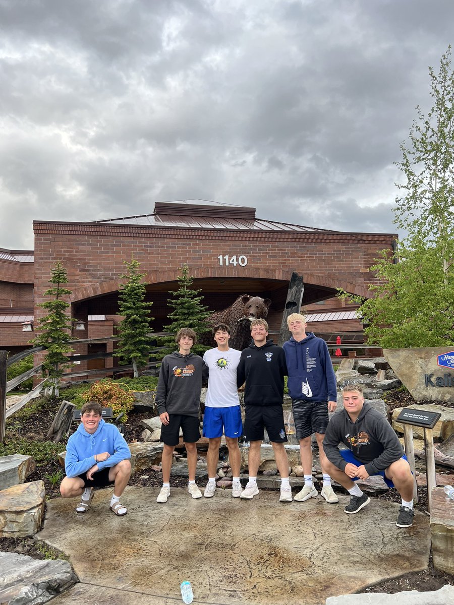 The boys had a good first day in Kalispell 🎾 state semis tomorrow morning for Carter &amp; Max! #LetsGo