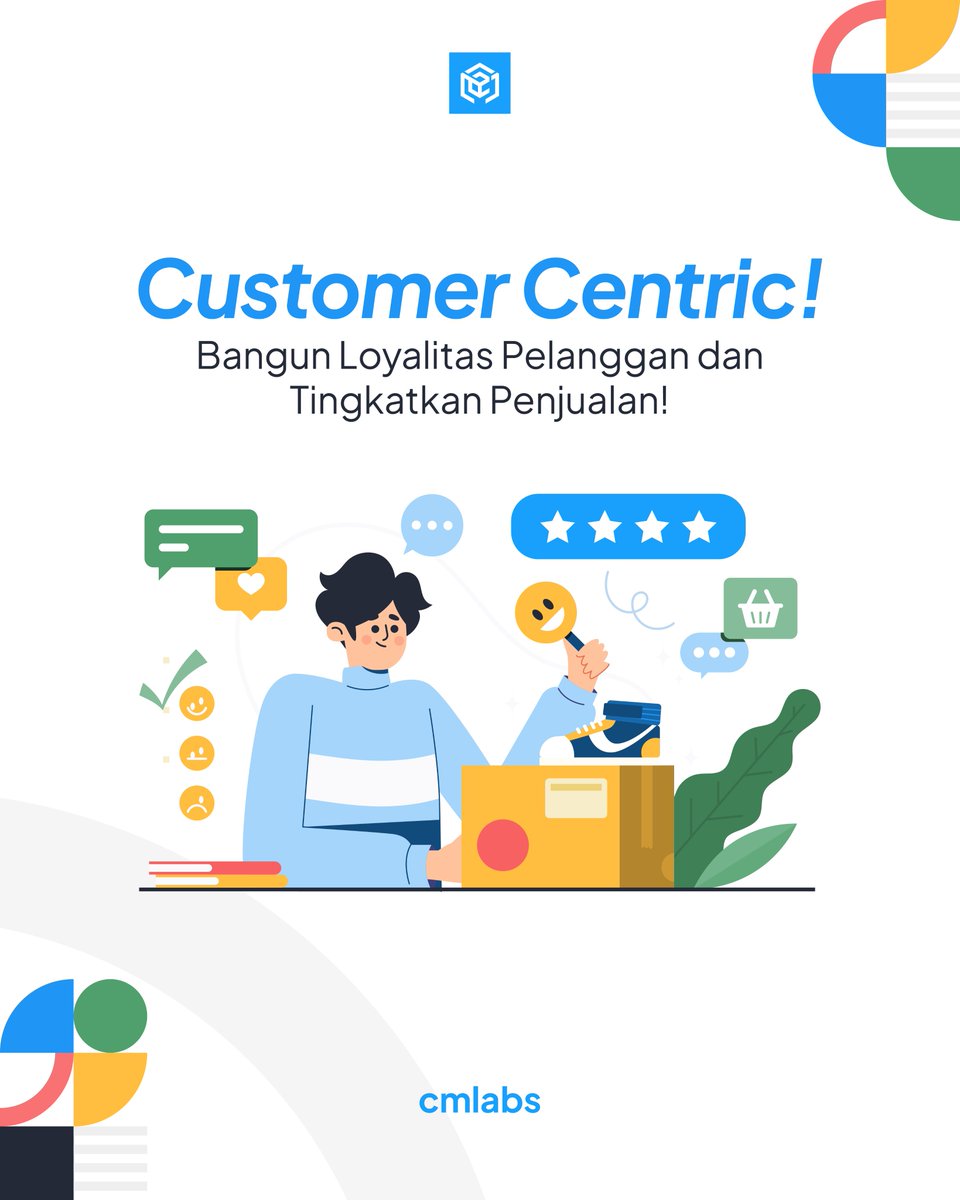 cmlabsco's tweet photo. Apa itu customer centric marketing dan seberapa penting strategi ini bagi bisnis?🤔

Sederhananya, customer centric marketing adalah salah satu aspek penting untuk meningkatkan customer loyalty.🙌

Berikut thread penjelasan singkatnya,cmmates! 
#costumercentric #marketing #cmlabs https://t.co/ve6M4RFvbo