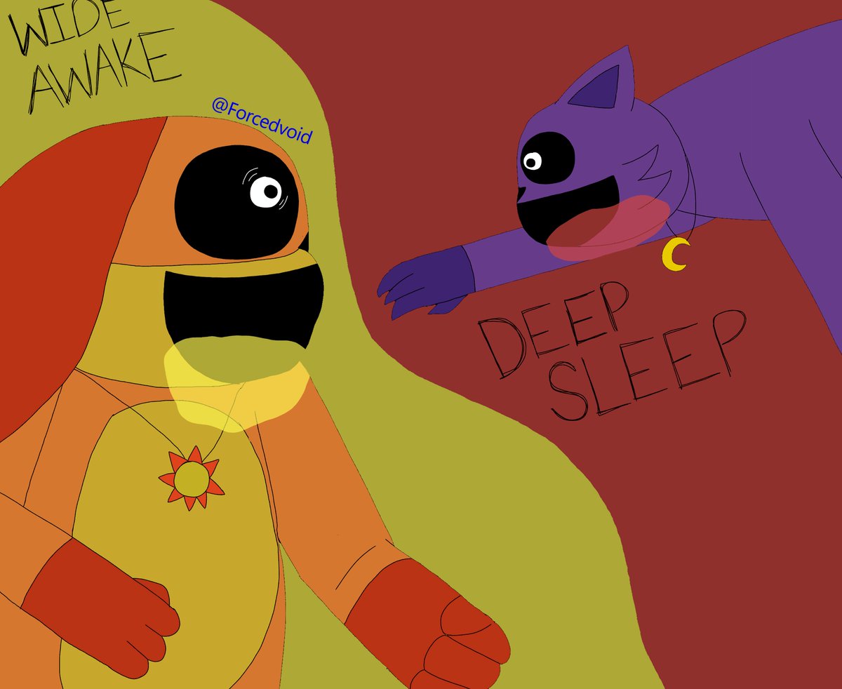 Forcedvoid's tweet photo. Wide awake AU Dogday vs Poppy playtime catnap

Catnap isn't small here its just Dogday in that AU is really really big

Wide Awake AU by @mechanicmeister

#SmilingCritters #WideAwakeAU #catnap #Dogday https://t.co/IceNQmGIPC