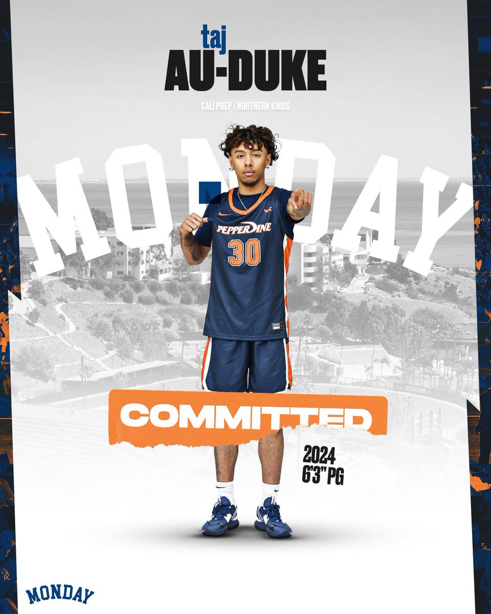 2024 PG Taj Au-Duke (Cali Prep/Northern Kings) has committed to Pepperdine!!