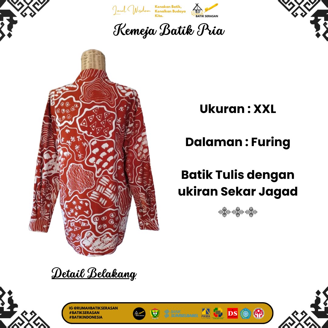 New Product by RBS🤩
Kemeja Batik Pria 
dengan warna teracota yang cerah dan segar 
Silahkan di order sekarang juga😊

Oh iya guyss Rumah Batik Serasan menyediakan Jasa Jahit juga lho😘

Local Wisdom
"Kenakan Batik, kenalkan Budaya Kita"
#rumahbatikserasan
#batikserasan