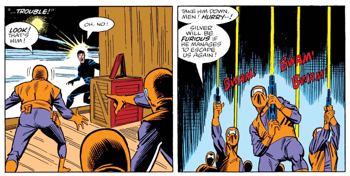 LouSchu's tweet photo. @GregoryWright62 Hi Gregory. Just read ASM 265 with the first appearance of Silver Sable and was surprised how similar they looked to the Watchdogs from Captain America. Were they originally supposed to be the Watchdogs or is it a coincidence or ?

Big fan btw https://t.co/apmdyqOFPc