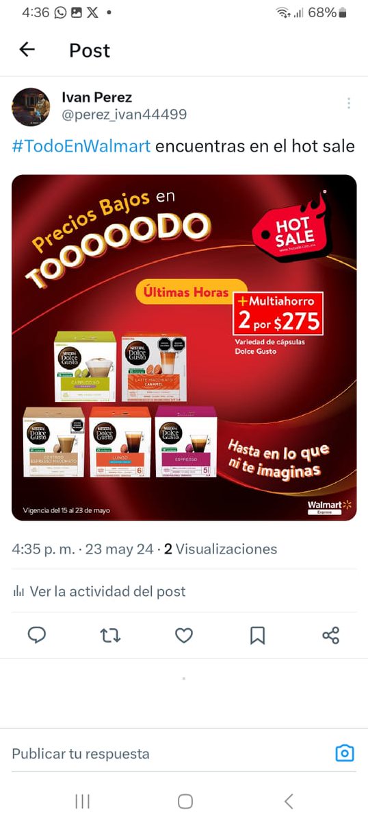 EmilianaAr4639's tweet photo. Lo que busques lo encuentras en Walmart 
#TodoEnWalmart https://t.co/YEzgQYcwj2