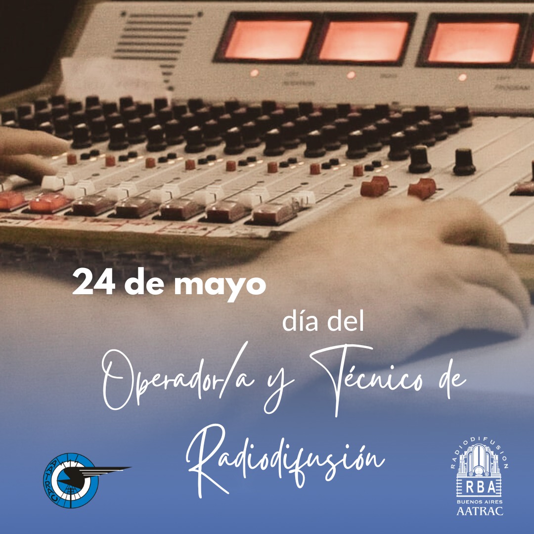 radiodifusionba's tweet photo. 24 de Mayo 
Día del operador/a y técnico de radio.

"Nada que festejar, mucho porqué luchar."

#DiaDelOperadorDeRadio 
#DiaDeLaOperadoraDeRadio
#DiaDelTecnicoDeRadio 
#OperadorDeRadio 
#Tecnico
#Radio https://t.co/njGTIqBe7L