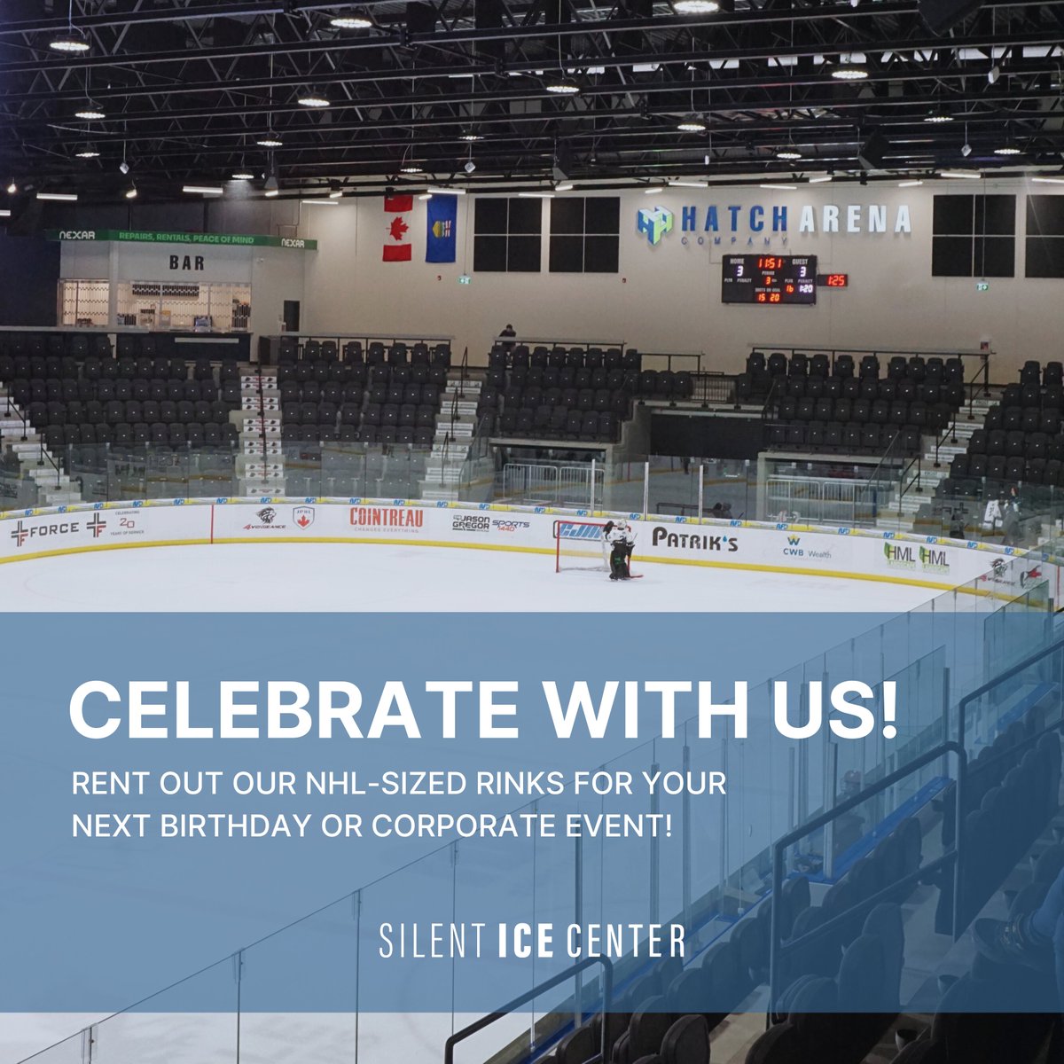 Did you know anyone can rent out our rinks? 🏒 Celebrate your next event with the SIC! Whether it’s a birthday party, a corporate event, or something else! We’d love to host your group at our premium facility 🧊 #SkateSIC #SilentIceCenter #Niskuab #yegicerinks #edmontonevents