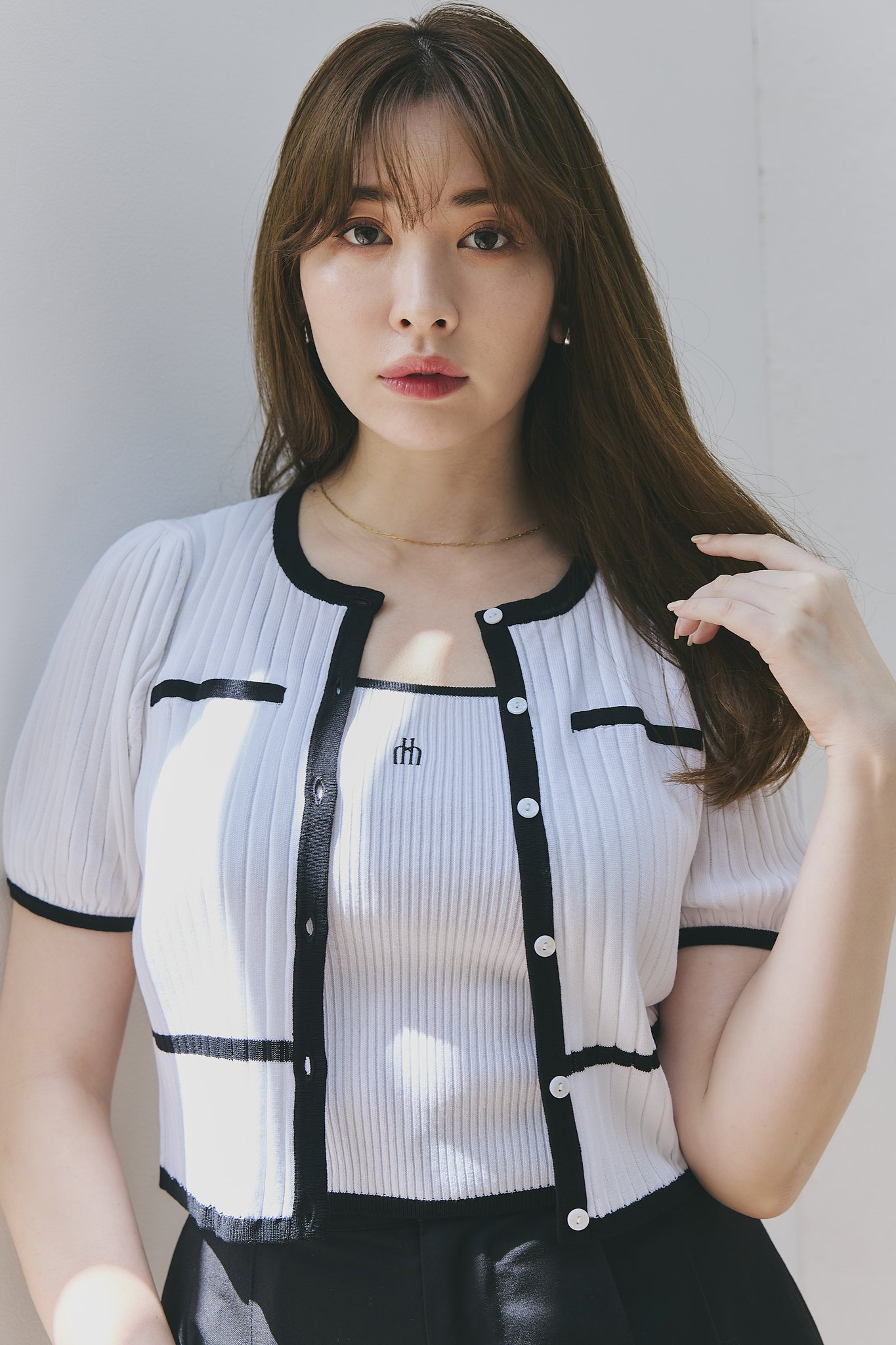 トップス Trois Logo Bicolor Rib Knit Set GOUF8uwbkAEqPs8.jpg:large