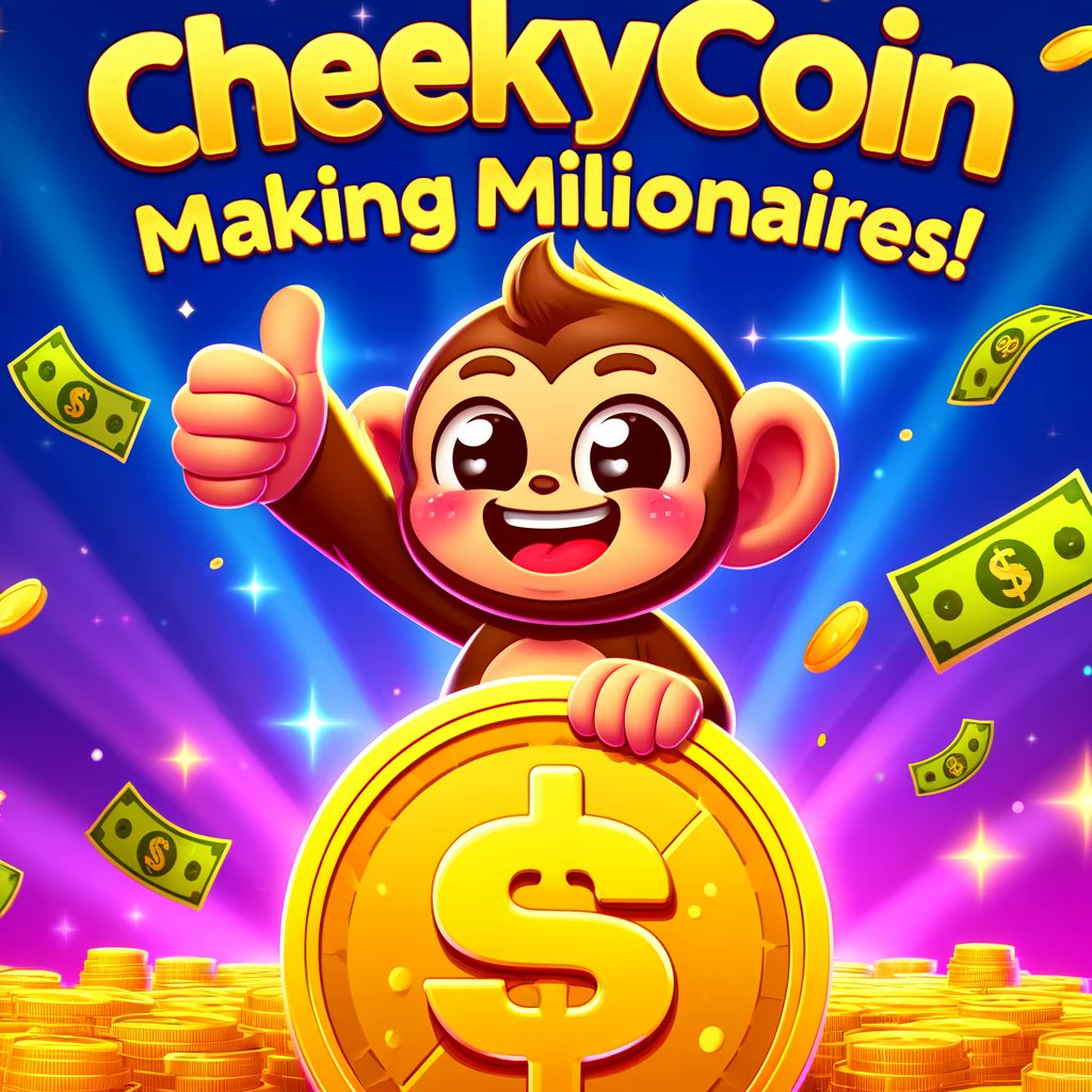 cheekycoin's tweet photo. 🚀✨ CheekyCoin: Making Millionaires! 💰🎉 Ready to join the millionaire club? Get your CheekyCoins now and start your journey to wealth! 

#CheekyCoin #CryptoMillionaire #GetRichQuick #CryptoSuccess https://t.co/PePkEoEu02