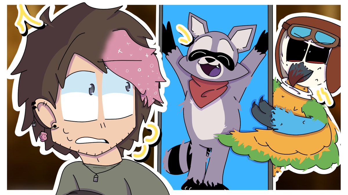 sharrkedart's tweet photo. so thumbnail mockups, huh? :3 (untag pezzy when replying)
#pezzy #IndigoPark #thumbnailredraw #fanart https://t.co/usqGa2XiEi