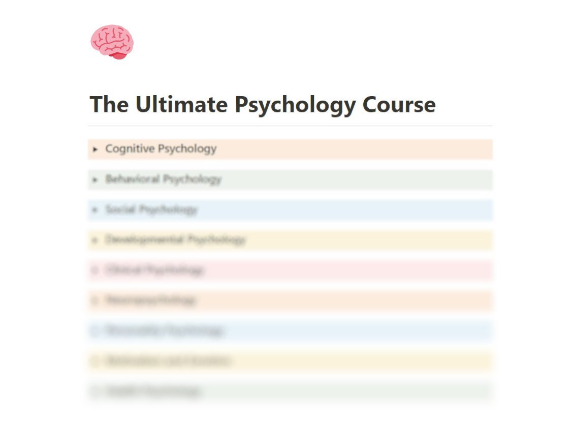 Psychology is the most important skill for marketers.

But no one teaches you about it.

That's why I created the 'Ultimate Psychology Course.'

Like + Comment 'Psychology' and I'll DM it to you.

(Must Be Following Me)