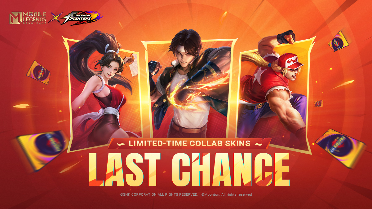 MLBB × KOF '97 draw event will end on 05/31. There are only a few days left to get the collab skins and their exclusive Silver ID Tag! The exclusive ID Tag can only be obtained in this draw event. #MobileLegendsBangBang #MLBBNewSkin #MLBB×KOF97