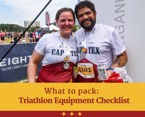 By following this comprehensive Triathlon Equipment Checklist, you can ensure you have all the necessary gear to tackle the CapTex Triathlon with confidence.

Read more 👉 lttr.ai/AS7O1

#CapTexTri #TriathlonInvolves #PhysicalTraining—It #RaceDay