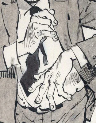 so obsessed with how Mort Drucker draws hands, need to study this IMMEDIATELY 