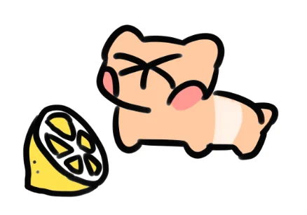 はろつつ(バクのすがた) どっちかっていうとすっぱいじゃなくてしょっぱいでこの顔になるつつかだよ～ びたみんとって午後も元気にいこうねっ #おはようVtuber
