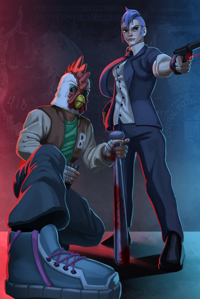 flightless bird my ass, this chicken fly as hell
#payday2 #fanart #hotlinemiami2