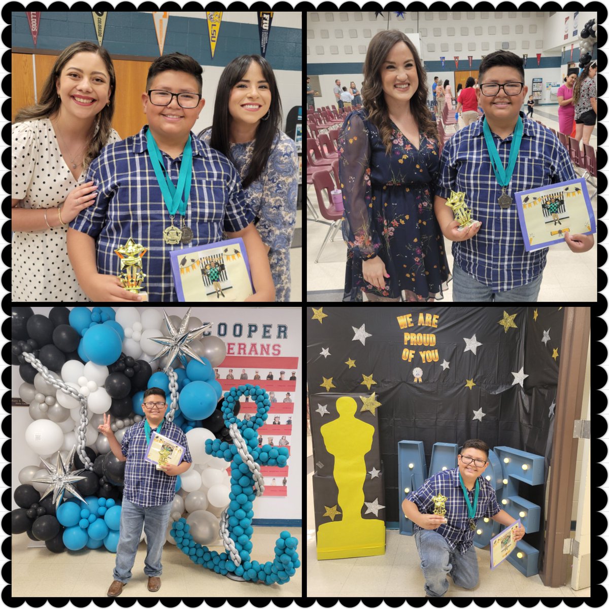 4th grade Awards! 5th grade here comes our JJ! Thank you to ALL the wonderful staff at his 4th grade teachers for everything! @pbarrazadnMCE @MCooper_ES #mcepirates #duallanguage