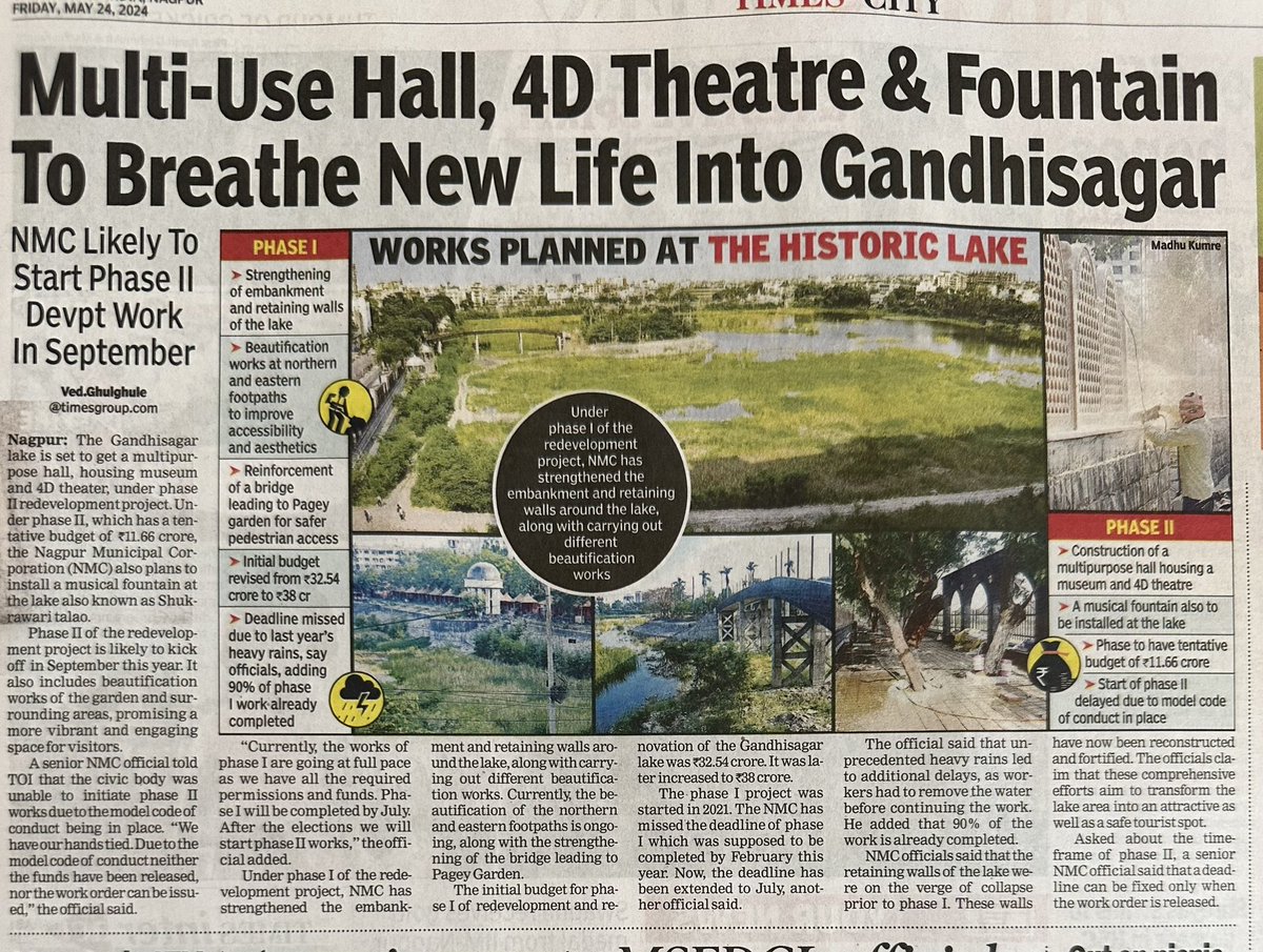 How one man can destroy an entire city 😢 Telangkhedi lake gone, it’s time to write an obituary to Gandhisagar. Wake up #Nagpur