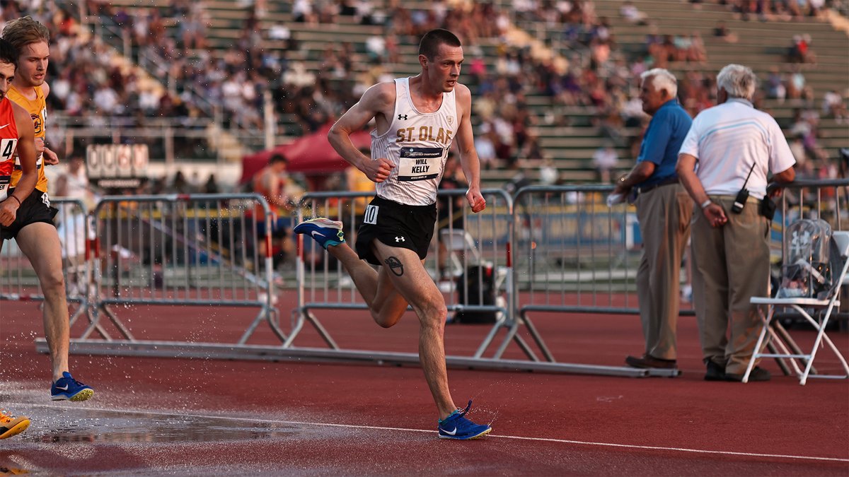 .@StOlafMXCTF's Will Kelly will return to the finals in the 3,000-meter steeplechase tomorrow night after posting the second-fastest time in the prelims at the #NCAAD3 Outdoor Championships! RECAP: athletics.stolaf.edu/news/2024/5/23… #UmYahYah | #OlePride | #d3tf