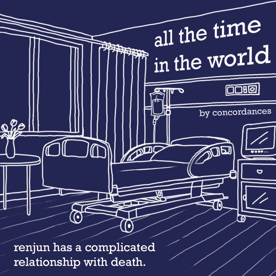 all the time in the world
🥀 renmin
🥀 3.7k words, T
🥀 a little angsty (no mcd), renjun is a doctor and jaemin isn’t helping
🥀 written for <a href="/JaemRen520/">缘分</a> fateful coincidence fanzine
🥀 art by the spectacular <a href="/teleph0nep0le/">8 shot wonder</a>

archiveofourown.org/works/55902193