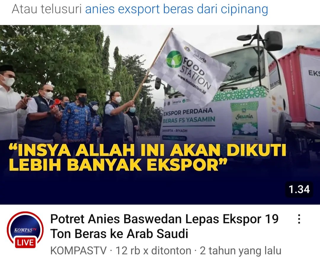 Anies untuk kemakmuran rakyat Indonesia, tidak ada satupun Menteri bahkan Presiden yang bisa Ekspor, hanya Anies, tapi sayang kalian singkirkan dan kalian bully, nikmati kesengsaraan sekarang ini