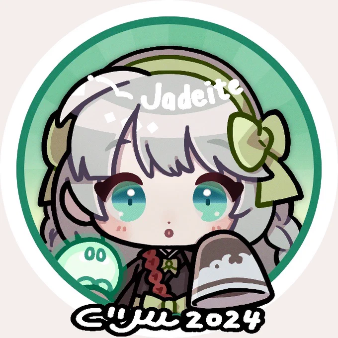 ヒスイちゃんを描きました!(和×宝石がテーマのオリジナルキャラクターです 