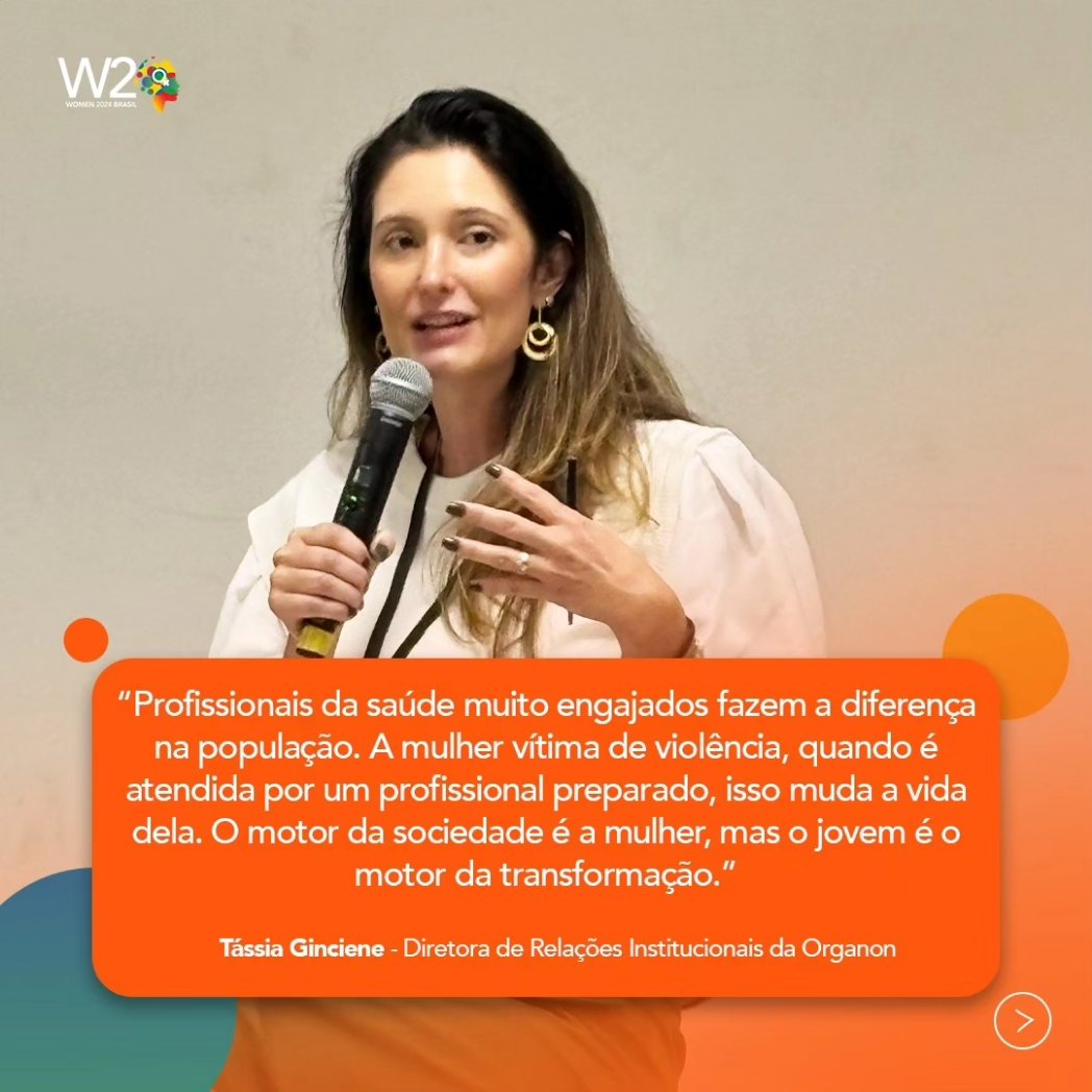 No 2º Painel do 3º Diálogo W20 Brasil - Edição Nordeste, que aconteceu em 14 de maio, em Jaboatão dos Guararapes, Pernambuco, parcerias público-privadas trouxeram evoluções para a sobrecarga feminina em tarefas de cuidado. Confira os insights nos cards.