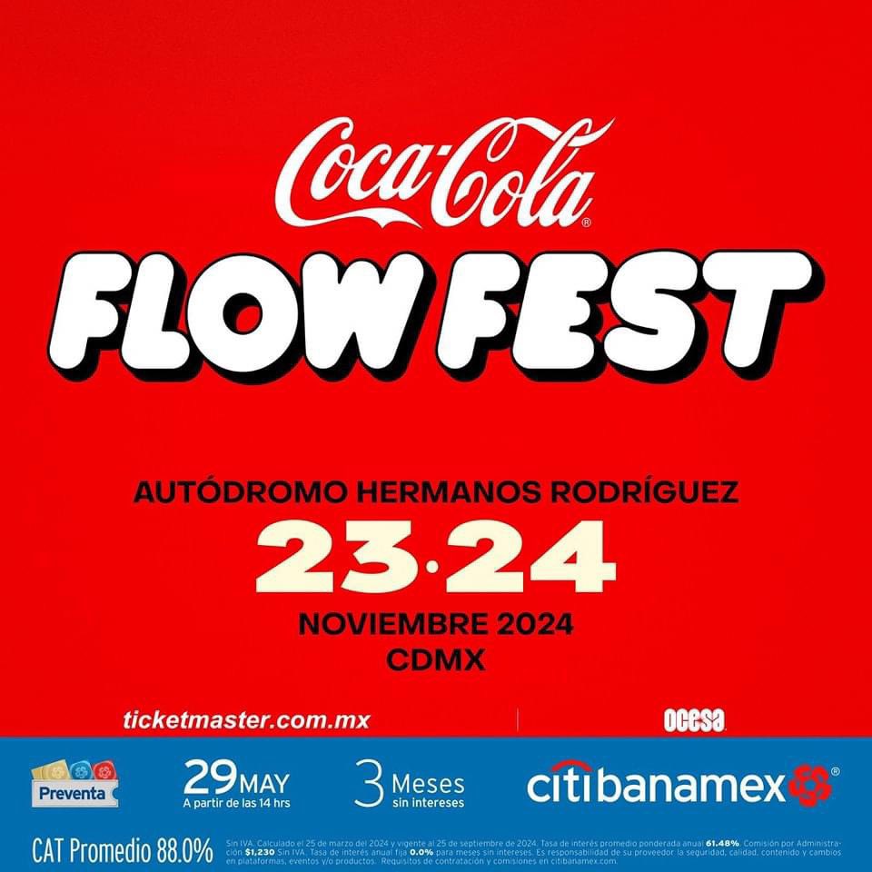 El Coca-Cola Flow nos avisó que el cartel de este año se viene más duro que nunca 🐕🔥 ¿Le creemos? 

¿Que artistas quisieras ver en esta nueva edición del #CocaColaFlowFest 👀 recuerda que la #PreventaCitibanamex inicia el 29 de mayo a las 2:00 p.m. 🌶️🫰

#AlChileMX