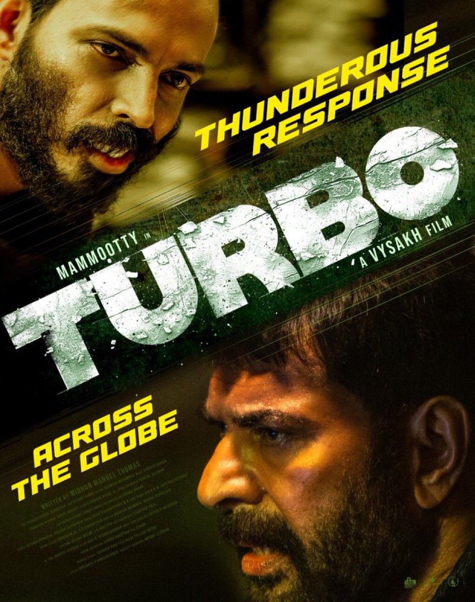 50. #TurboMovie
 A mass action film 👍🏻
Director is on Lokesh Kanagaraj Hangover🙇🏽‍♂️
Villain is on Master Bhavani Hangover 😇
Mamooka Marana mass 🥳 His screen presence and energy 🔥👌🏻
Raj’s intro,getup,initial few scenes were great but it’s get repetitive and reminds of Bhavani.