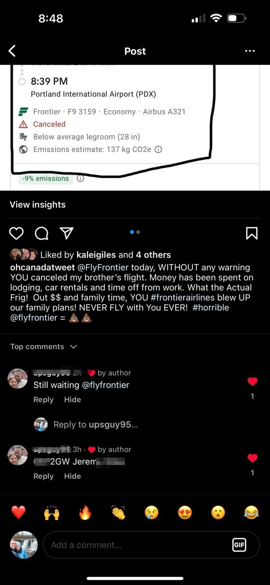 ohcanadatweet's tweet photo. @FlyFrontier was contacted by YOU on #INSTAGRAM  The worst part, this was my brother’s birthday on Saturday, was going to celebrate together. Now many people are commenting about their terrible #frontierair experience. Is THIS what we should expect from YOU? #airlines https://t.co/CYqbVMw56W