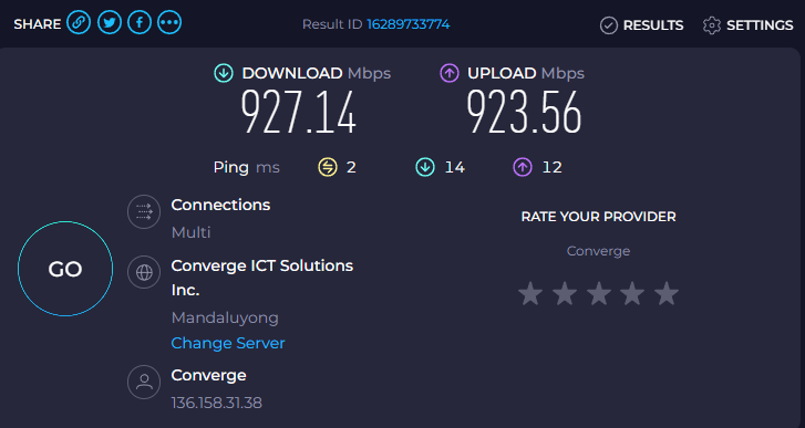MengMorales's tweet photo. Daily Speedtest for @ExperienceCNVRG's #UnleashTheBoostSpeedTestChallenge #FlexYourSpeed #ConvergeSpeedtestChallenge   

Day 32 https://t.co/24TXUnphi8