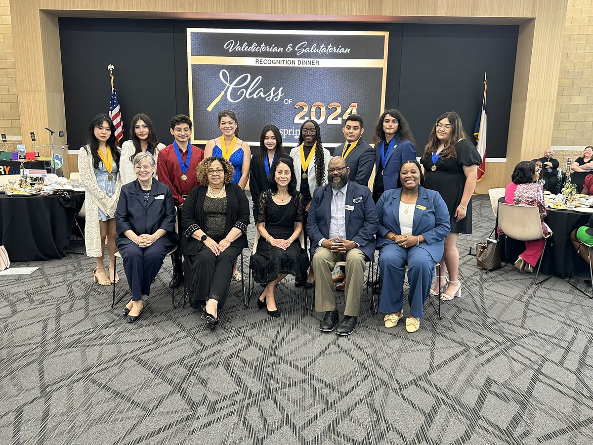 The <a href="/SpringISD/">Spring ISD</a> #Classof2024 Valedictorians and Salutatorians are stars…and it’s only up from here! 💫Musicians, biologists, geologists, nurses, surgeons, engineers, and more in the making! We couldn’t be more proud of them! Congratulations! 🎉#WeAreSpring