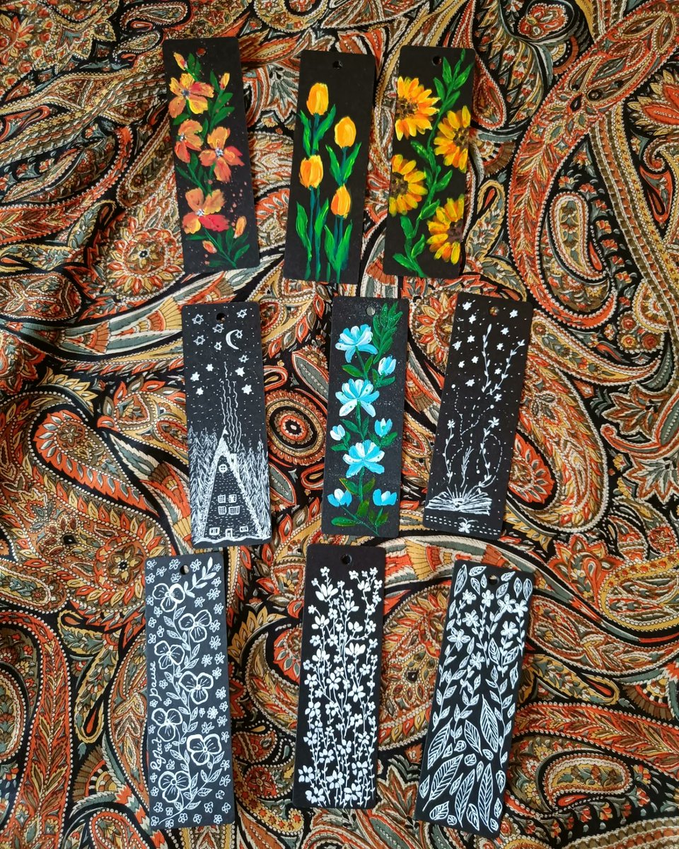 Love Bookmarks? These handpainted ones are available. Buy for yourself or send as a gift. DM for details & prices. Share to support. #ArtbyTee #bookclub #bookaddict #ReadersFavorite #handmadegift