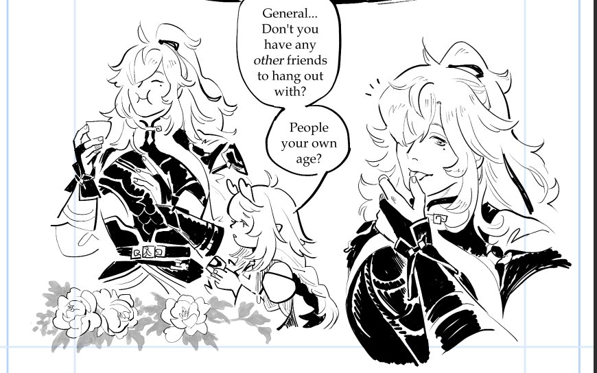 at the stage where i just want to be done yet also going back and completely redrawing panels for better fanservice