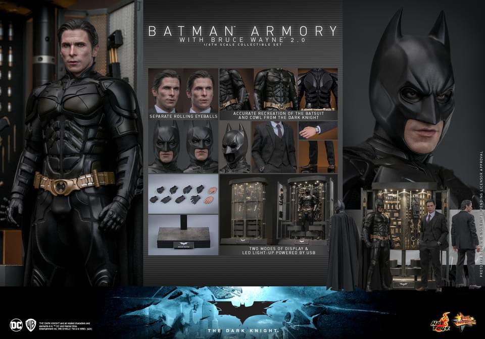 【The Dark Knight - 1/6th scale Batman Armory with Bruce Wayne (2.0) Collectible Set】 New announcement! Part 3 #Batman #BruceWayne #TheDarkKnight #DCComics #DCEU #hottoyscollectibles #sixthscale